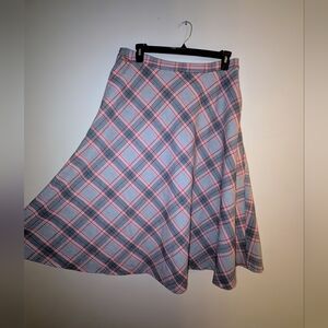 Biltmore Glen Plaid A-Line Skirt Women's Size 12 Wool Blend